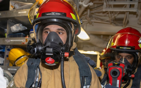 USS Delbert D. Black (DDG 119) Conducts a Fire Drill