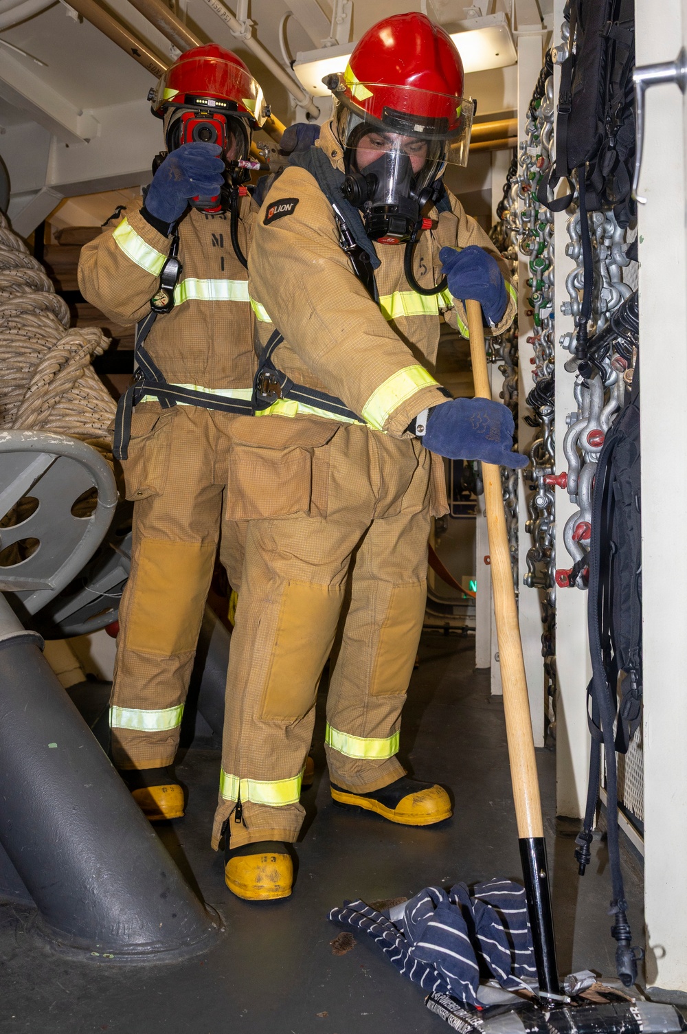 USS Delbert D. Black (DDG 119) Conducts a Fire Drill