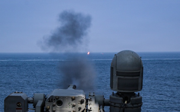 Frank E. Petersen Jr. Conducts Mark 38 Live-Fire Exercise