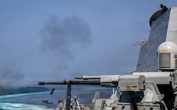 Frank E. Petersen Jr. Conducts Mark 38 Live-Fire Exercise