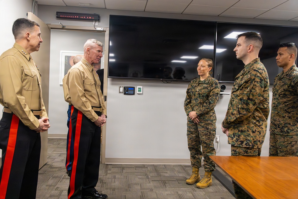 The Commanant, Gen. Eric M. Smith awards Marines at Training and Education Command