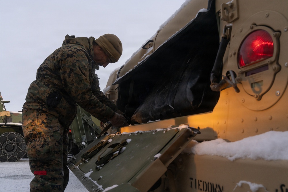 CORE26 | U.S. Marines Prepare Tactical Vehicles in Norway for Exercise Cold Response 26