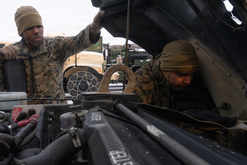 CORE26 | U.S. Marines Prepare Tactical Vehicles in Norway for Exercise Cold Response 26