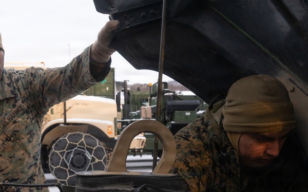 CORE26 | U.S. Marines Prepare Tactical Vehicles in Norway for Exercise Cold Response 26