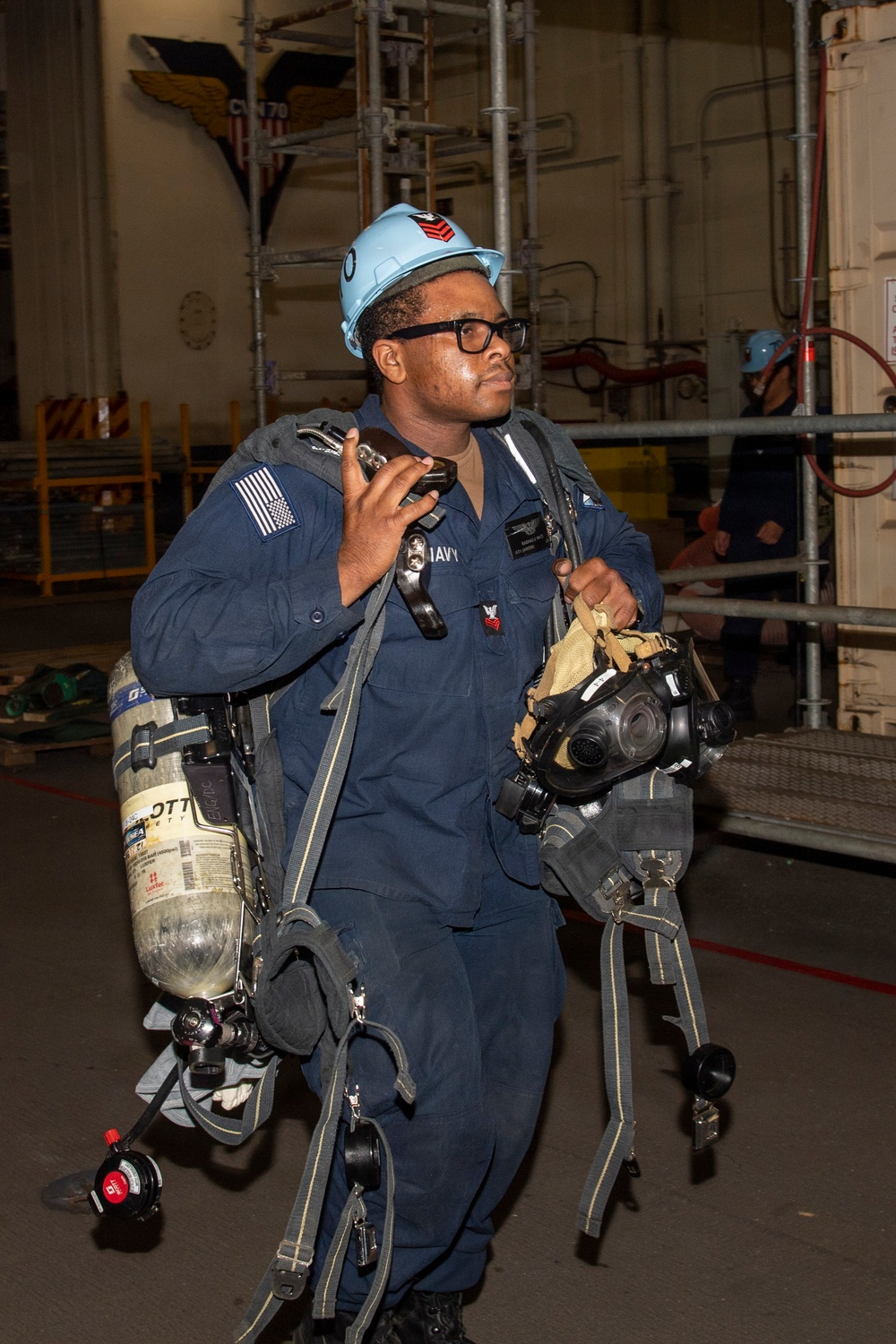 USS Carl Vinson (CVN 70) conducts fire safety drill