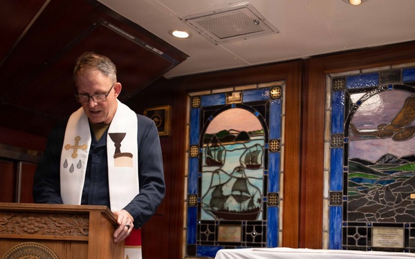 Ronald Reagan Sailors Participate in Ash Wednesday Service