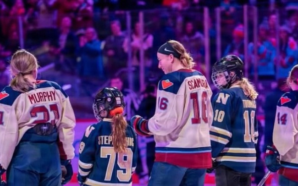 Child of SSP Employee Meets Professional Hockey Player and U.S. Olympian