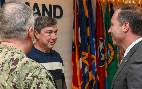 The Honorable Benjamin C. Kohlmann, Assistant Secretary of the Navy for Manpower and Reserve Affairs, visits Navy Recruiting Command