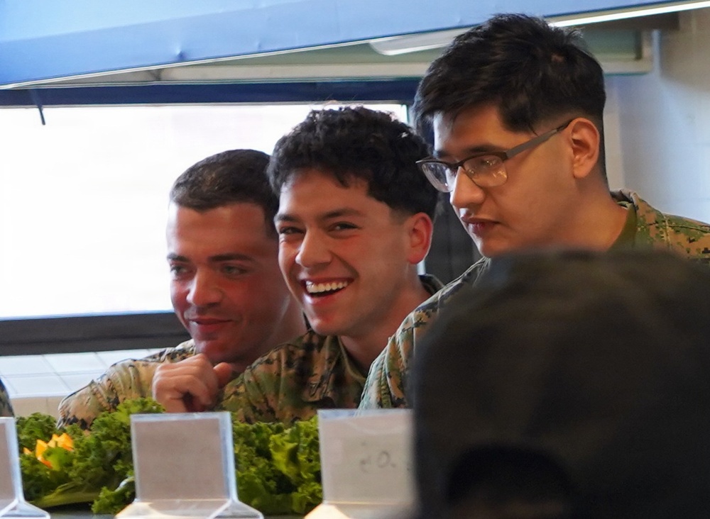 Naval Weapons Station Yorktown's award-winning Scudder Hall Galley hosts a special meal as part of Presidents Day