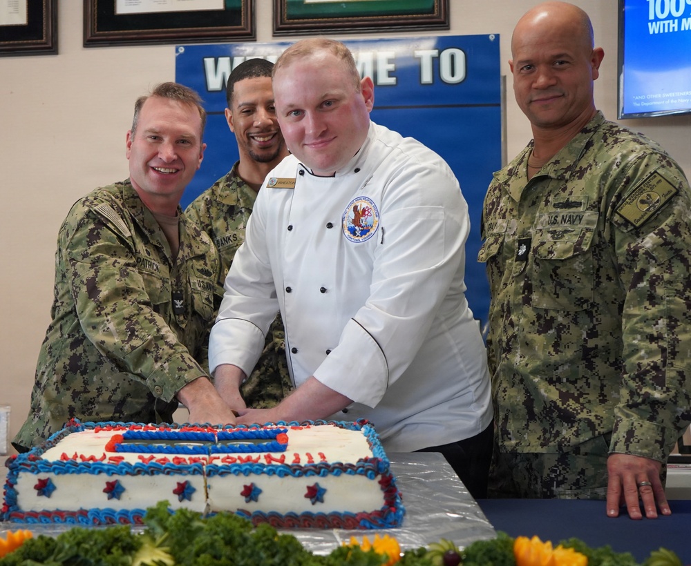Naval Weapons Station Yorktown's award-winning Scudder Hall Galley hosts a special meal as part of Presidents Day