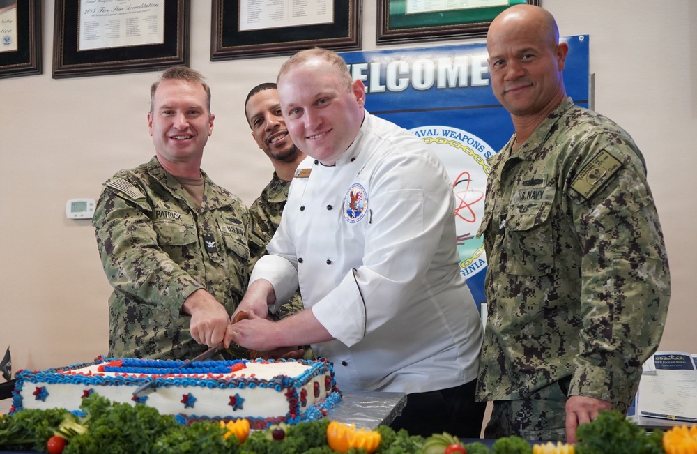 Naval Weapons Station Yorktown's award-winning Scudder Hall Galley hosts a special meal as part of Presidents Day