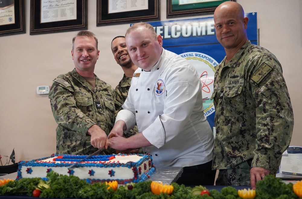 Naval Weapons Station Yorktown's award-winning Scudder Hall Galley hosts a special meal as part of Presidents Day