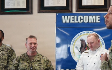 Naval Weapons Station Yorktown's award-winning Scudder Hall Galley hosts a special meal as part of Presidents Day