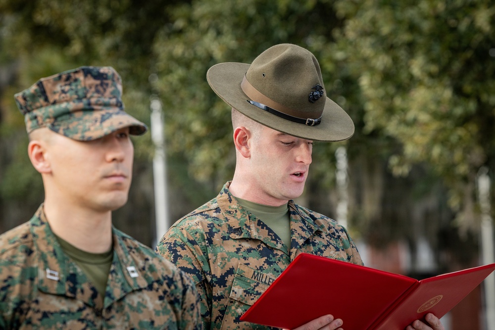 Cpl. Erin Porras Reenlistment Ceremony