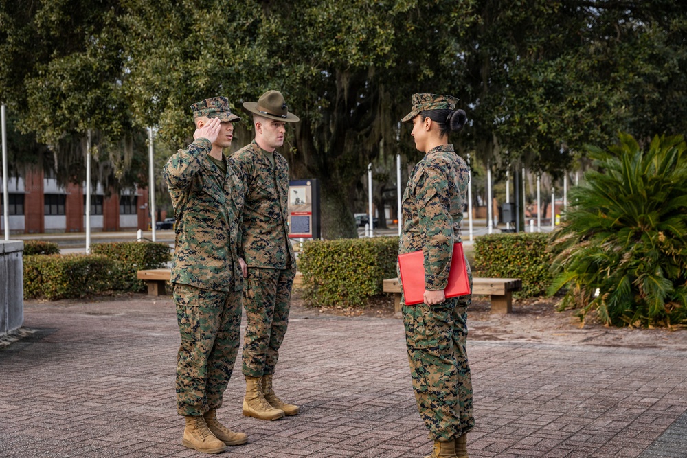 Cpl. Erin Porras Reenlistment Ceremony