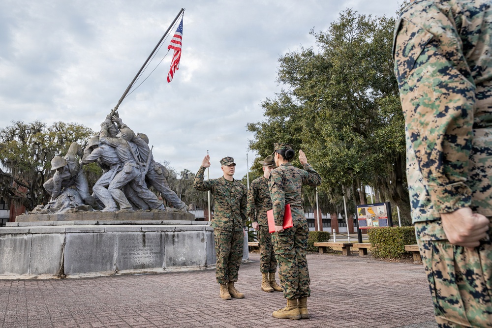 Cpl. Erin Porras Reenlistment Ceremony
