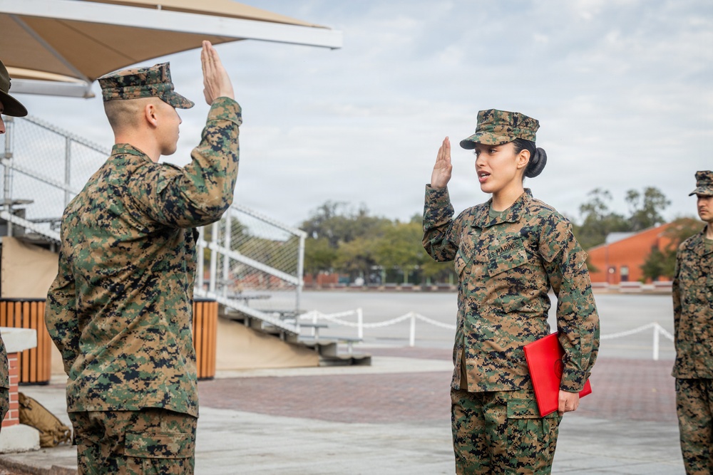 Cpl. Erin Porras Reenlistment Ceremony