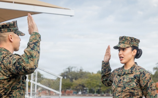 Cpl. Erin Porras Reenlistment Ceremony