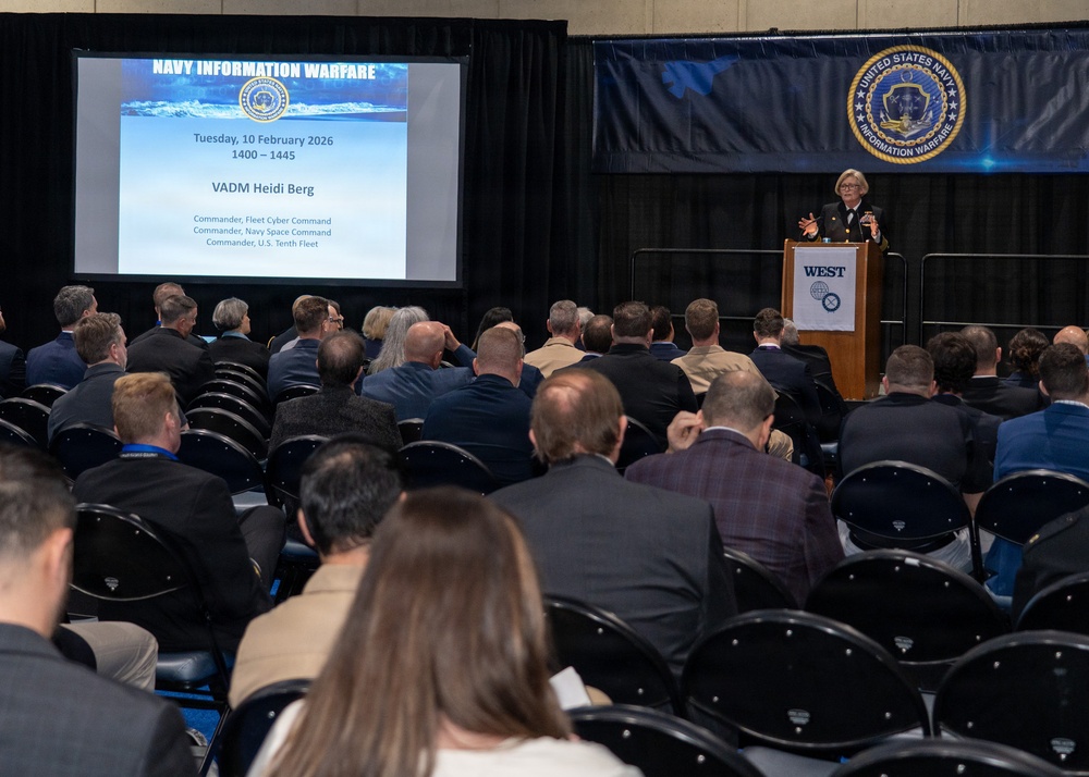 Commander U.S. Fleet Cyber Command, Navy Space Command, U.S. 10th Fleet Speaks at AFCEA West 2026
