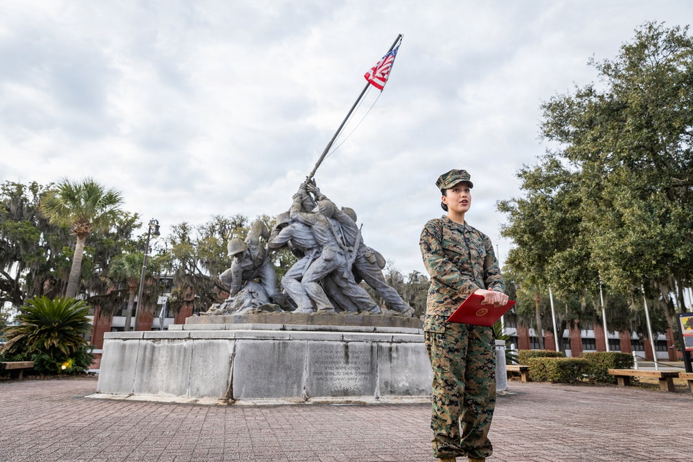 Cpl. Erin Porras Reenlistment Ceremony