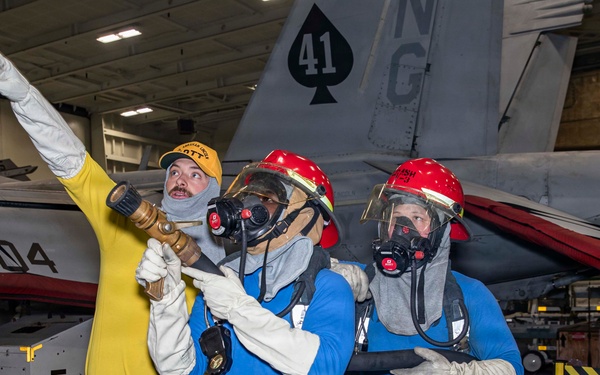 Abraham Lincoln Conducts General Quarters