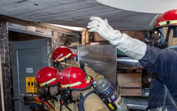 Abraham Lincoln Conducts General Quarters