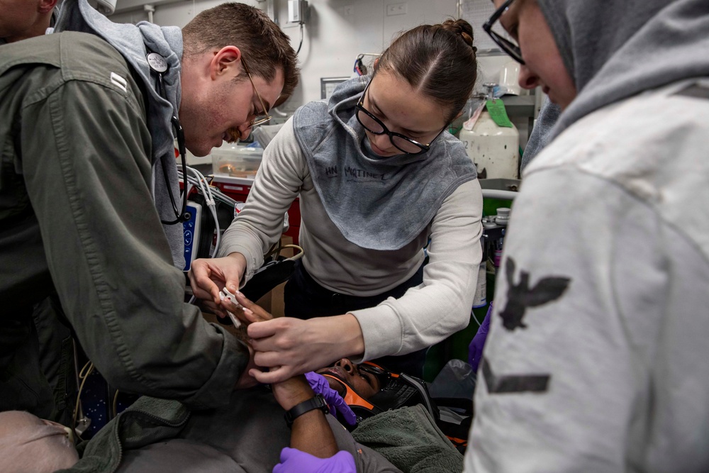 Abraham Lincoln Conducts General Quarters