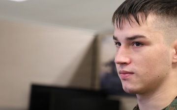 Lance Cpl. Irvin Z. Mott named LOGCOM Marine of the Year