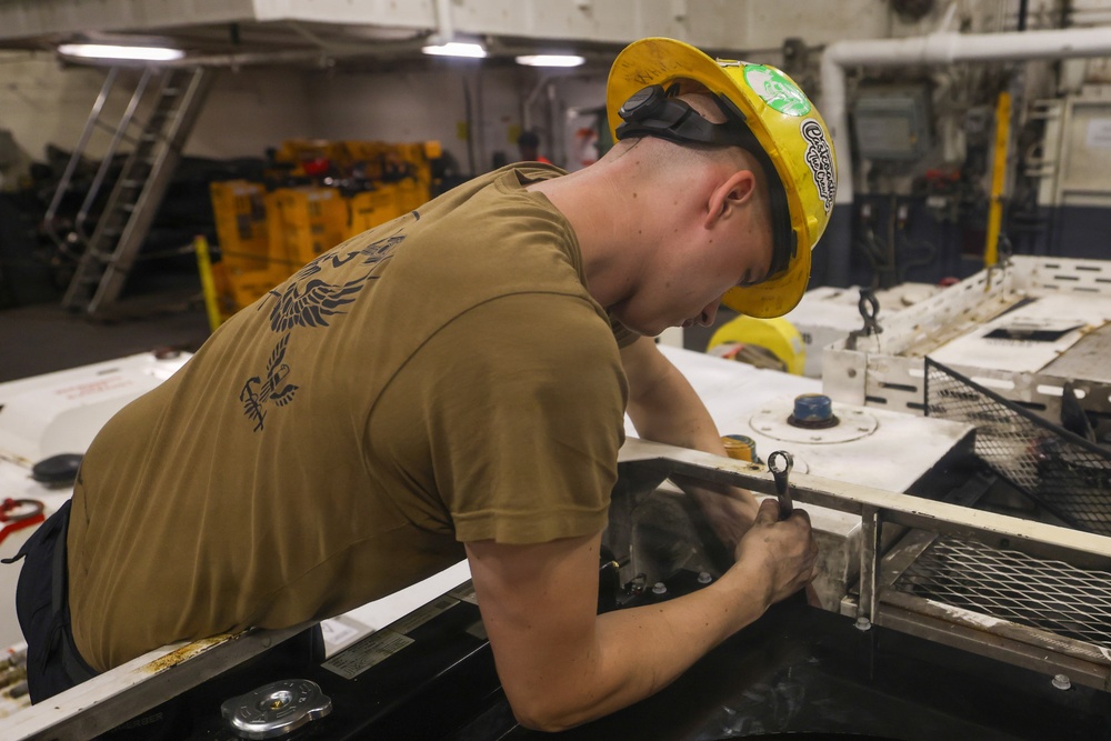 Abraham Lincoln Conducts Routine Maintenance