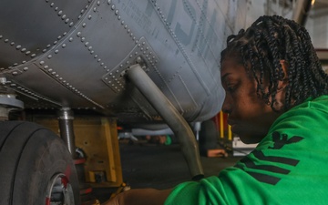 Abraham Lincoln Conducts Routine Maintenance