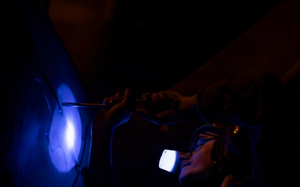 Abraham Lincoln Conducts Routine Maintenance