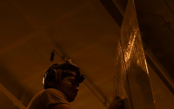 Abraham Lincoln Conducts Routine Maintenance