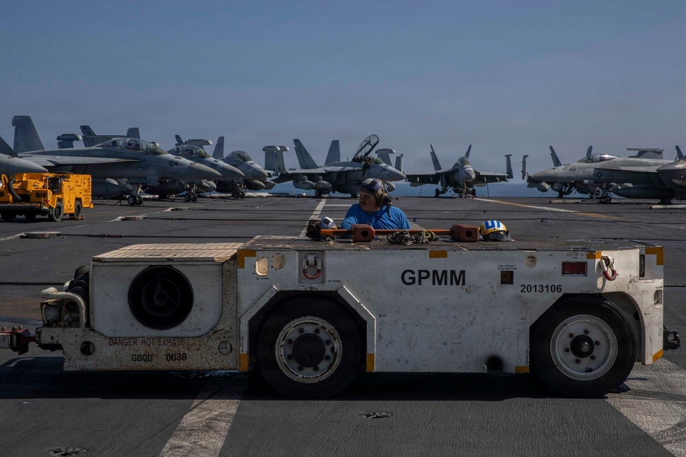 Abraham Lincoln Conducts Routine Operations