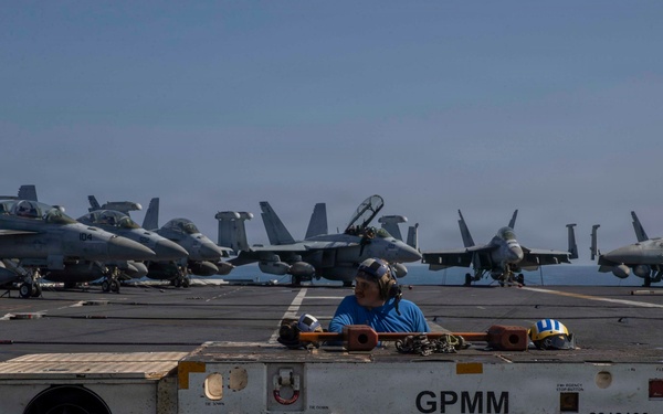 Abraham Lincoln Conducts Routine Operations