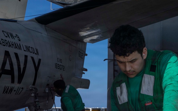 Abraham Lincoln Conducts Routine Operations