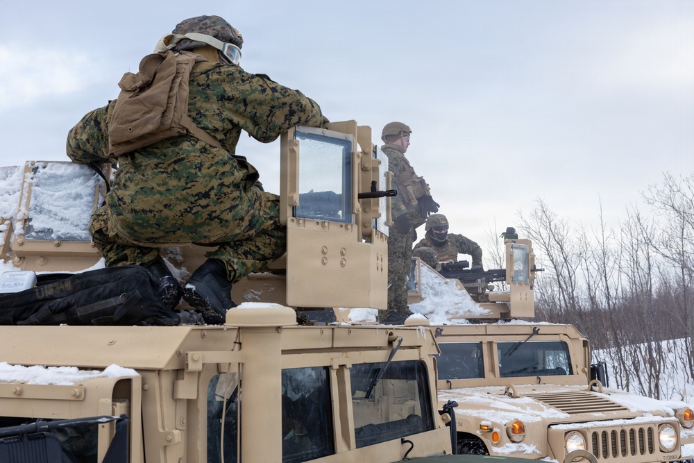 CORE 26 | Logistics Marines Hone Vehicle Mounted Live-fire Machine Gun Skills for Arctic Exercise