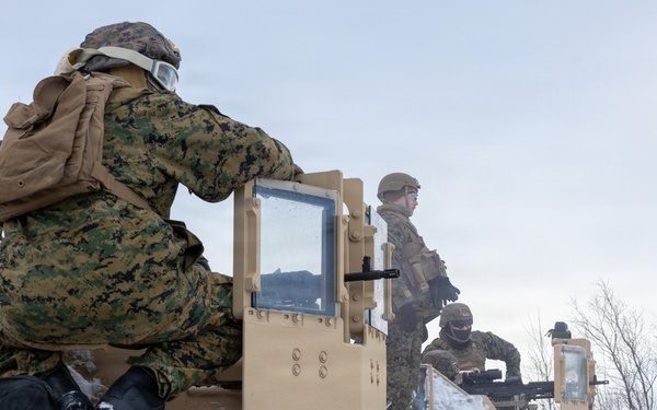 CORE 26 | Logistics Marines Hone Vehicle Mounted Live-fire Machine Gun Skills for Arctic Exercise