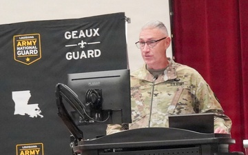 La. Guard Military Police Company holds departure ceremony at Camp Beauregard