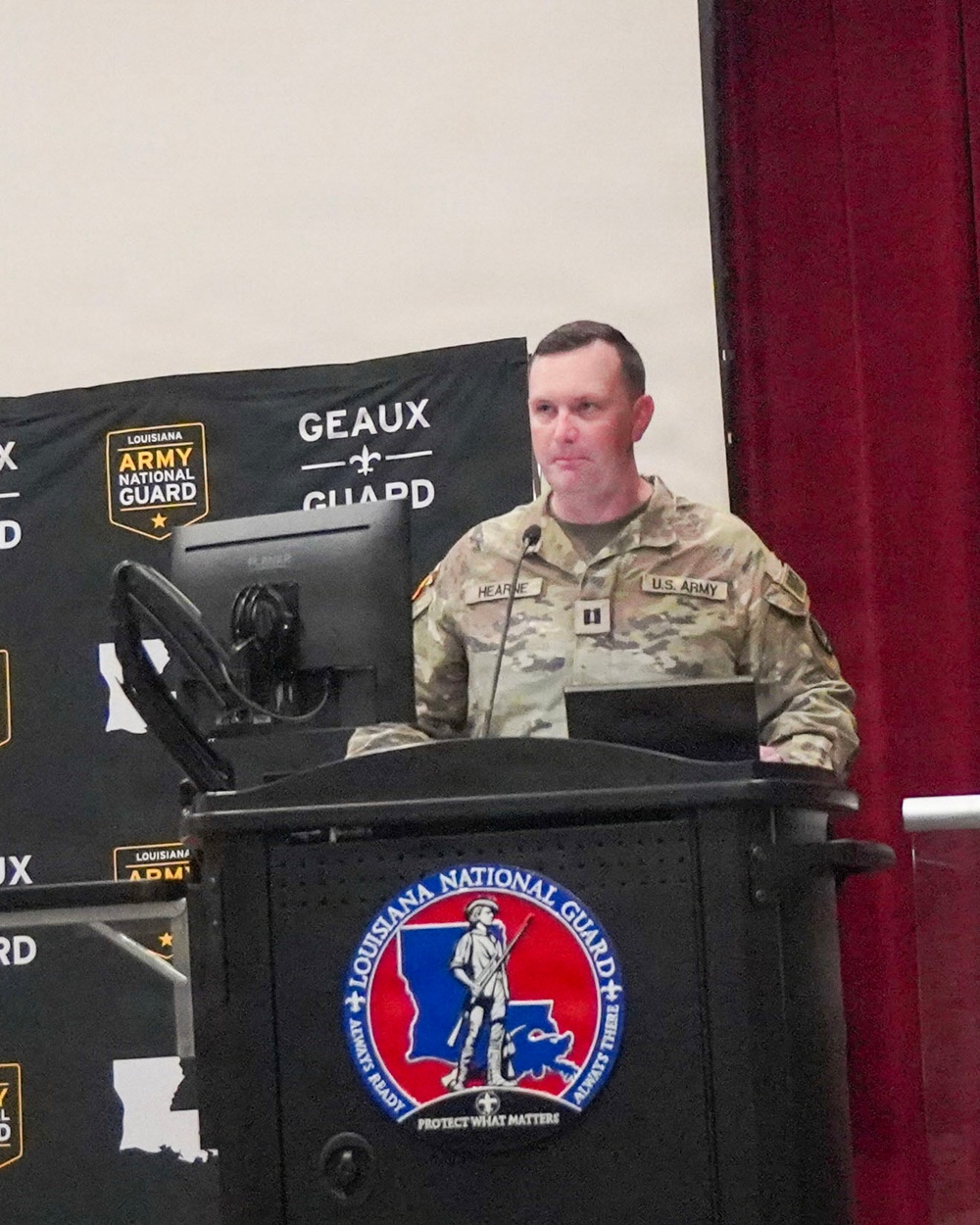 La. Guard Military Police Company holds departure ceremony at Camp Beauregard