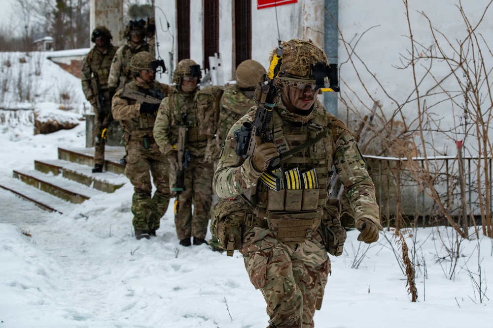 U.S. Led Multinational Forces Conduct Urban Operations During Operation Blue Dawn in Poland