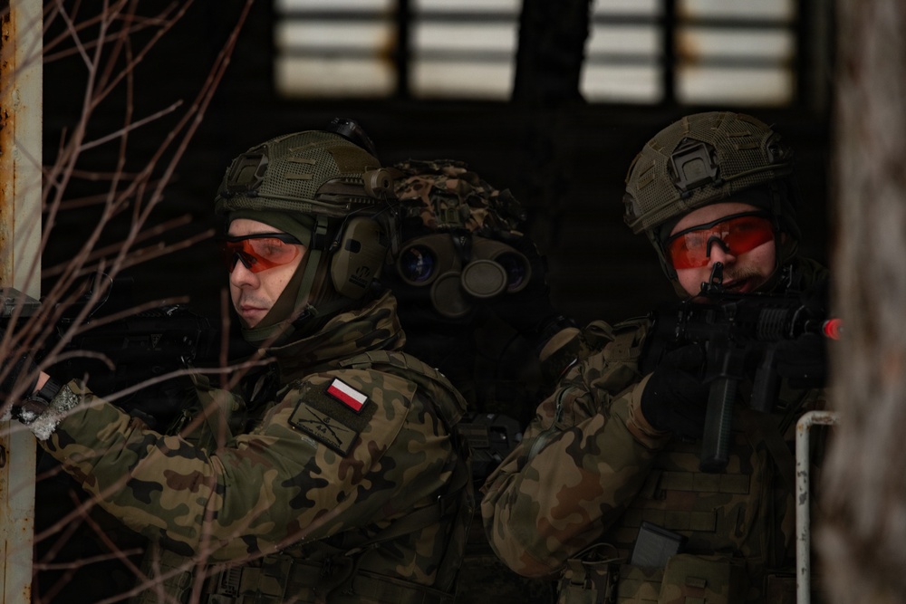 U.S. Led Multinational Forces Conduct Urban Operations During Operation Blue Dawn in Poland