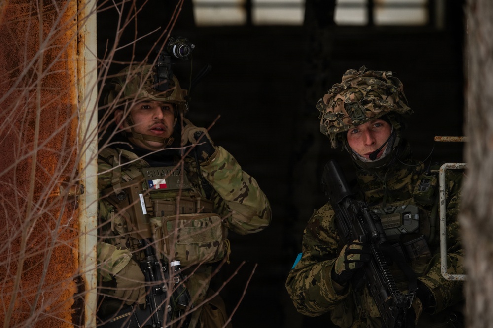 U.S. Led Multinational Forces Conduct Urban Operations During Operation Blue Dawn in Poland