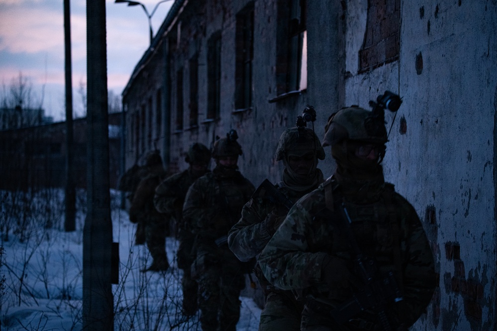 U.S. Led Multinational Forces Conduct Urban Operations During Operation Blue Dawn in Poland