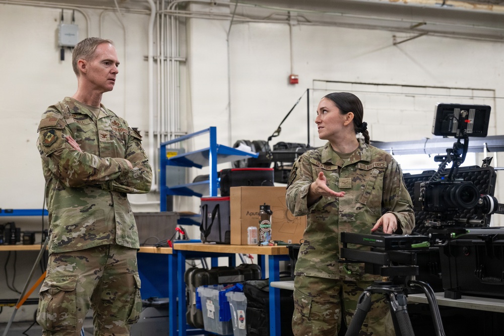 Col. William Powell Visits the 2d Audiovisual Squadron