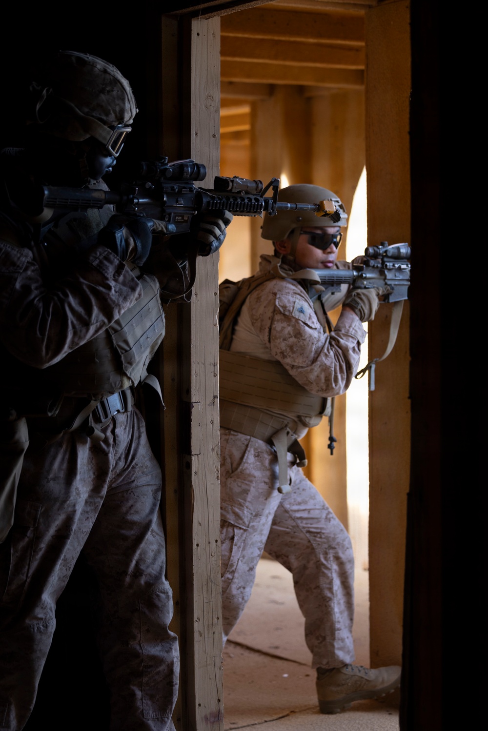 U.S. Marines with 3rd LAR execute urban operations training during NTC 26-05