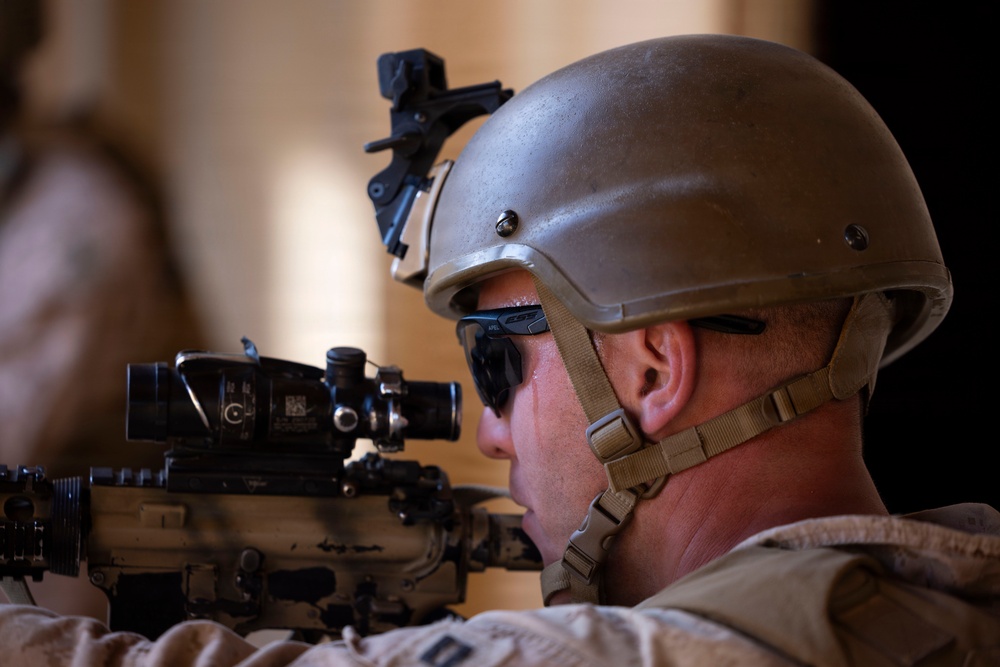 U.S. Marines with 3rd LAR execute urban operations training during NTC 26-05