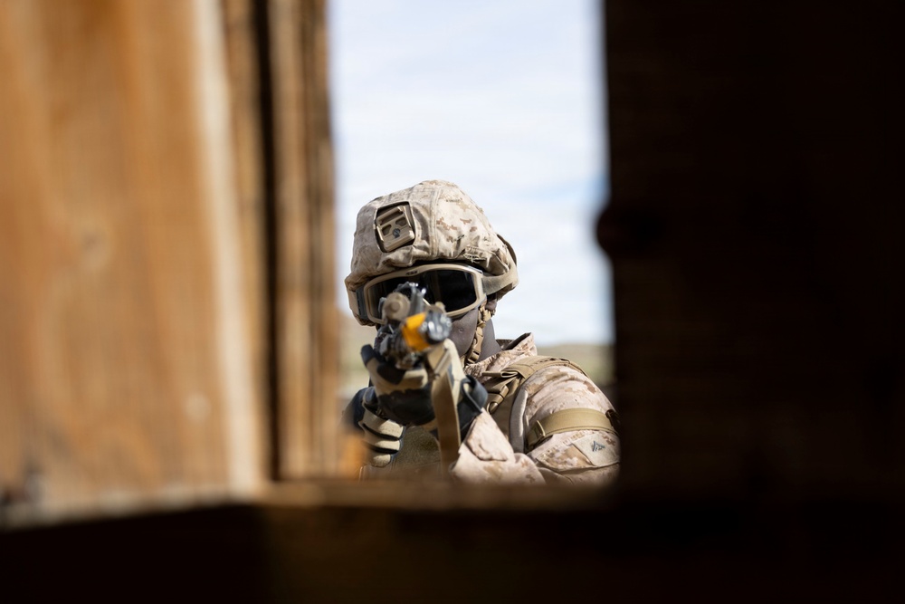 U.S. Marines with 3rd LAR execute urban operations training during NTC 26-05