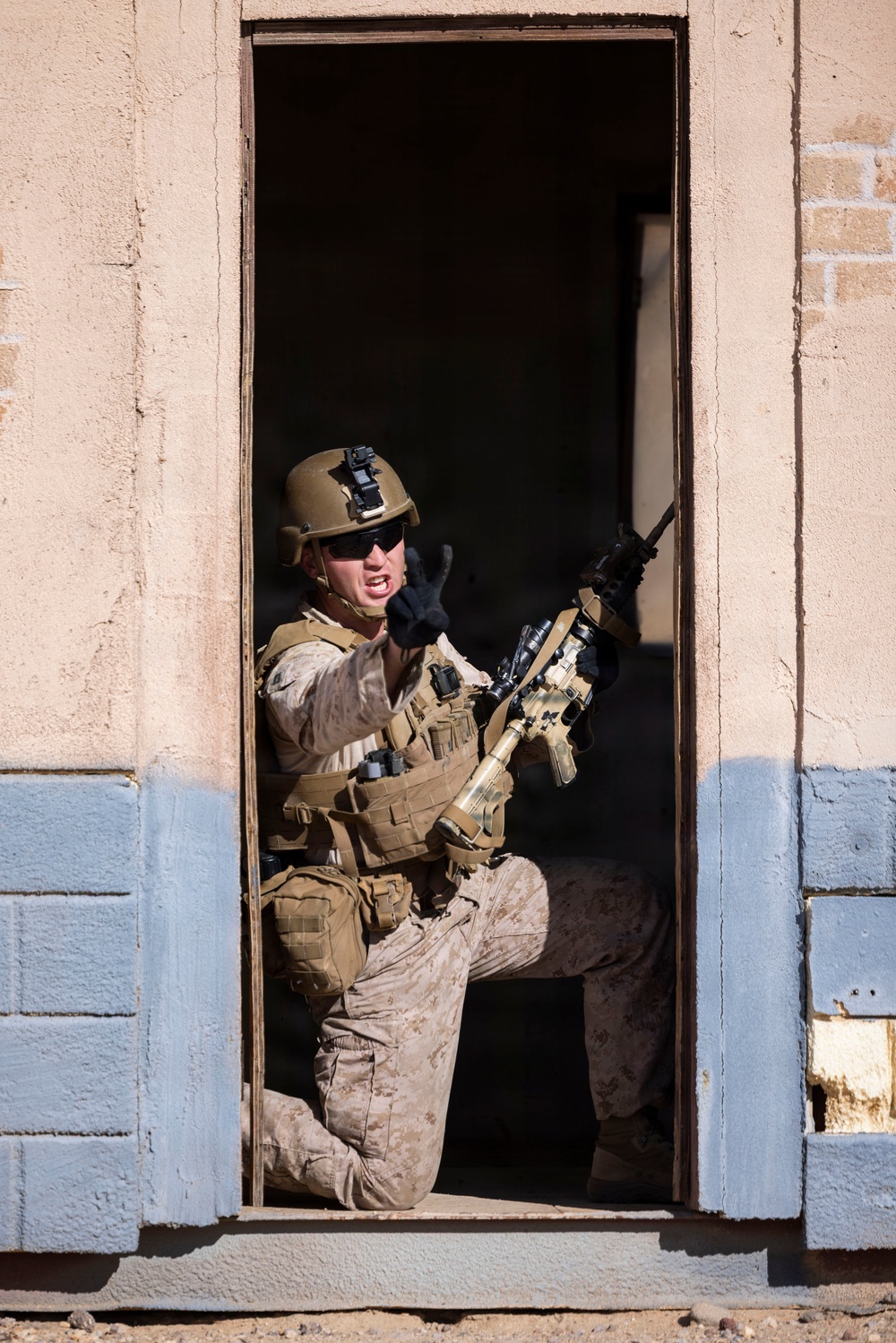U.S. Marines with 3rd LAR execute urban operations training during NTC 26-05