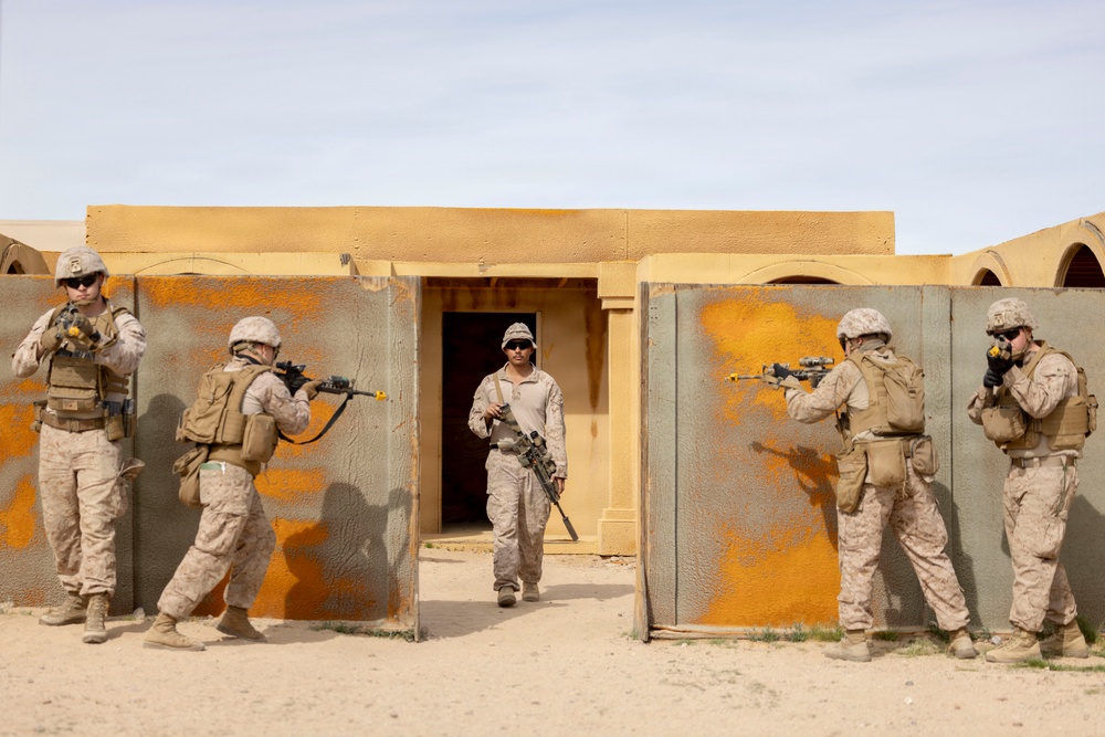 U.S. Marines with 3rd LAR execute urban operations training during NTC 26-05