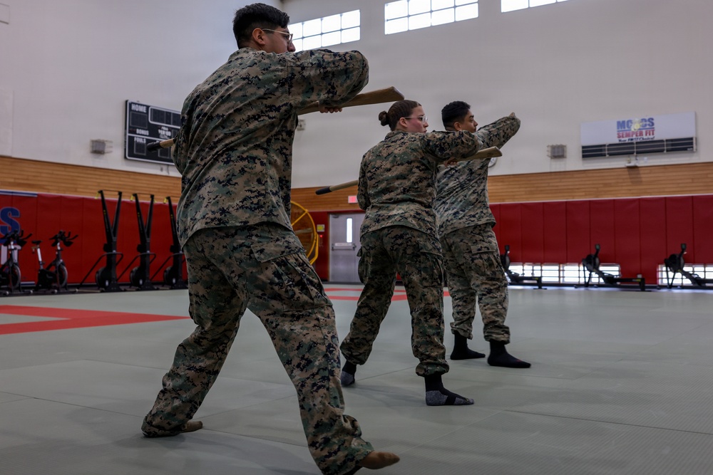 III Marine Expeditionary Force Support Battalion Marines participate in Marine Corps Martial Arts Program brown belt training